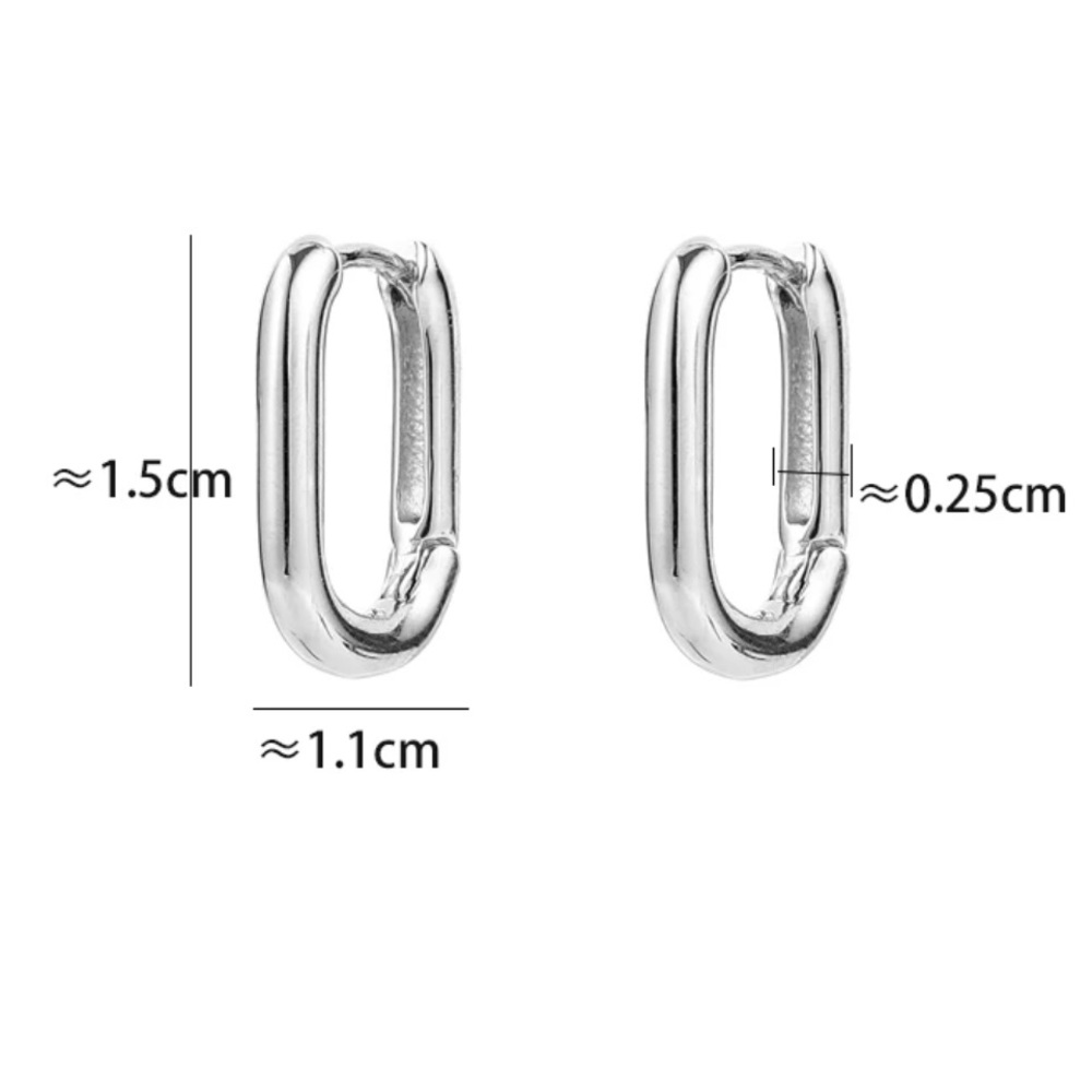 NEW 18K GOLD OVAL HOOP EARRINGS, NICE EARRINGS, CUTE EARRINGS - Picture 7 of 8